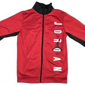Boys Air Jordan Full Zip Track Jacket Large Black Red